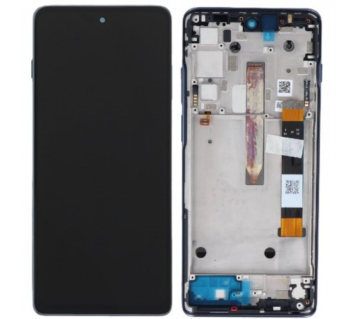 Дисплей для Motorola Moto G200 5G XT2175-1, Edge S30 XT2175-2, Edge 2021 XT2141, синий (Stellar Blue), с рамкой, Original (PRC)