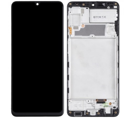 Дисплей для Samsung A225 Galaxy A22, чорний, з рамкою, Original