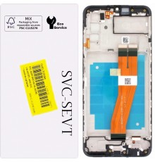 Дисплей для Samsung A037F Galaxy A03s, чорний, з рамкою, Original, з жовтим шлейфом, (160,5x72 mm)