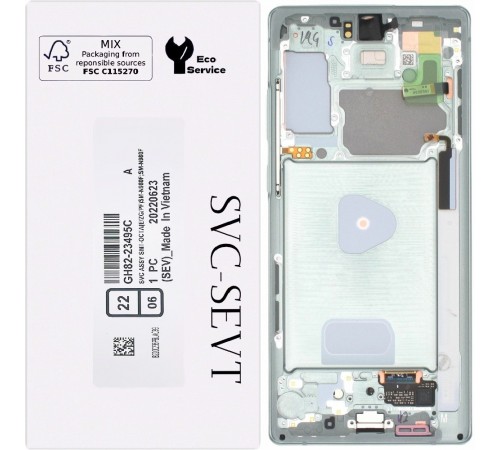Дисплей для Samsung N980F Galaxy Note 20, N981 Galaxy Note 20 5G, зеленый (Mystic Green), с рамкой, Original, сервисная упаковка, #GH82-23495C Дисплей для Samsung N980F Galaxy Note 20, N981 Galaxy Note 20 5G, зеленый (Mystic Green), с рамкой, Original, сервисная упаковка, #GH82-23495C