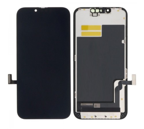 Дисплей для iPhone 13, черный, с рамкой, High Copy (OLED), DD OEM hard