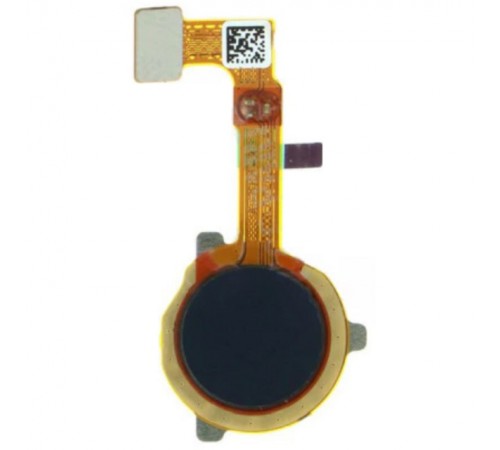 Шлейф для Oppo A15, A15s, сканера відбитка пальця (Touch ID), чорний (Dynamic Black)