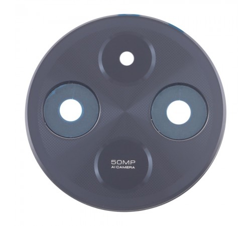 Скло камери для Xiaomi Redmi 14C, чорне, з рамкою