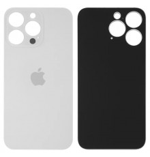 Задняя панель корпуса для iPhone 13 Pro, серебристая, белая, не нужно снимать стекло камеры, Silver, big hole