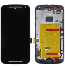 Дисплей для Motorola XT1062 Moto G2, XT1063 Moto G2, XT1064 Moto G2, XT1068 Moto G2, чорний, з рамкою, High Copy
