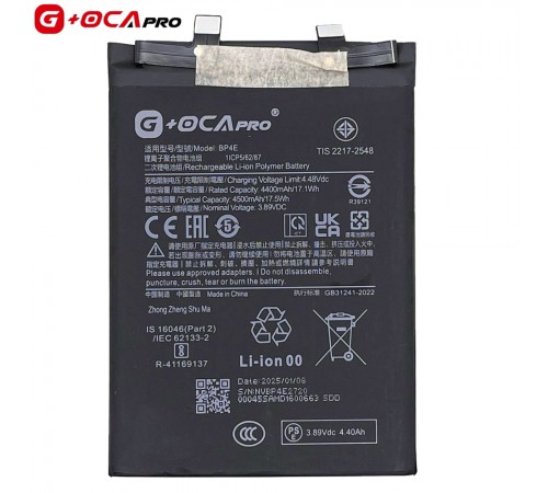 Акумулятор G+OCA Pro BP4E для Xiaomi 13 Lite, Civi 2, Li-ion, 3,87 В, 4500 мА·год