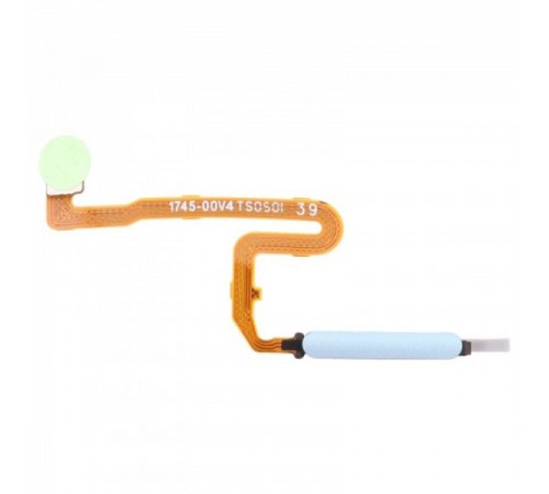 Шлейф для Xiaomi Redmi Note 10 Pro, Redmi Note 10 Pro Max, сканера отпечатка пальца (Touch ID), голубой (Glacier Blue), Original (PRC)