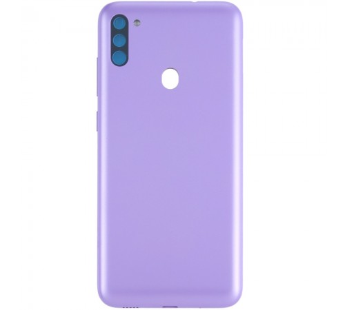 Задняя панель корпуса для Samsung M115 Galaxy M11, фиолетовая (Violet) + стекло камеры