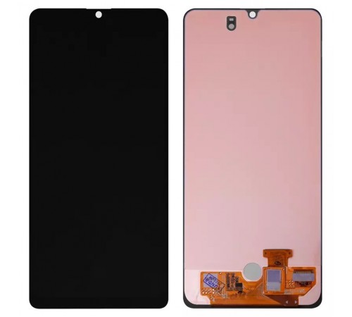 Дисплей для Samsung A315 Galaxy A31, чорний, без рамки, Оригінал (переклеєне скло)