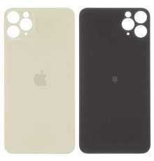 Задня панель корпусу для iPhone 11 Pro Max, золотиста, не потрібно знімати скло камери, big hole, matte gold