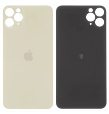 Задняя панель корпуса для iPhone 11 Pro Max, золотистая, не нужно снимать стекло камеры, big hole, matte gold