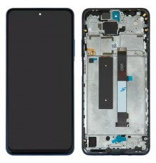 Дисплей для Xiaomi Mi 10T Lite, синий, с рамкой, Original (PRC), M2007J17G