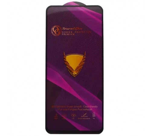 Захисне скло для Oppo A52, A54 5G, A72, A11, A73 5G, A74 5G, A92, A93 5G; Realme 6, 7 5G, 8 5G; One Plus 9, N10 5G; Motorola Moto G32 XT2235, сумісне з чохлом, Full Glue, (без упаковки), чорний