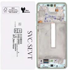 Дисплей для Samsung A736 Galaxy A73 5G, зелений, з рамкою, Original, сервісна упаковка, GH82-28686C