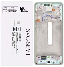 Дисплей для Samsung A736 Galaxy A73 5G, зеленый, с рамкой, Original, сервисная упаковка, GH82-28686С