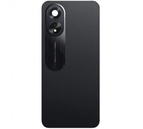Задня панель корпуса для Oppo A18, чорна (Glowing Black) + скло камери