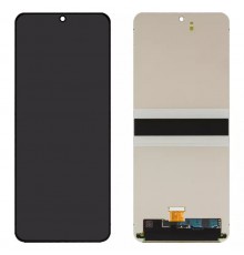 Дисплей для Samsung F731 Galaxy Z Flip5, чорний, без рамки, Оригінал (переклеєне скло)