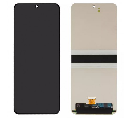 Дисплей для Samsung F731 Galaxy Z Flip5, чорний, без рамки, Оригінал (переклеєне скло)