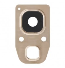 Скло камери для Samsung A320 Galaxy A3 2017, A520, A720, золотисте, з рамкою