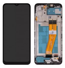 Дисплей для Samsung A035F Galaxy A03, чорний, з рамкою, (Box)