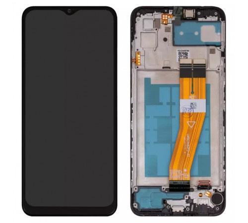Дисплей для Samsung A035F Galaxy A03, чорний, з рамкою, (Box)