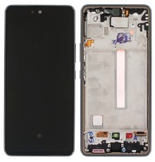 Дисплей для Samsung A536 Galaxy A53 5G, черный, с рамкой, Copy (TFT)