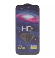 Захисне скло ASP для Apple iPhone 15 Pro Max, 0,33 мм 9H, сумісне з чохлом, Full Glue, чорне, HD+ 