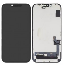 Дисплей для iPhone 14, черный, с рамкой, High Copy (OLED)