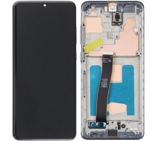 Дисплей для Samsung G988 Galaxy S20 Ultra, сірий (Cosmic Grey), з рамкою, Copy (TFT)