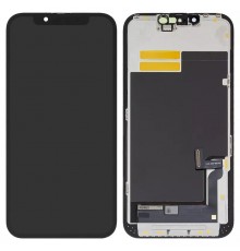 Дисплей для iPhone 13, черный, с рамкой, High Copy (OLED), SL OEM hard
