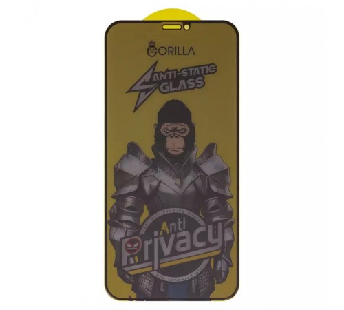 Защитное стекло для Apple iPhone 11, iPhone XR, совместимо с чехлом, Full Glue, Anti-Static, Anti-Peeping, черный, gorilla