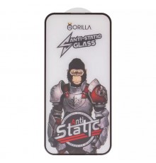 Захисне скло для Apple iPhone 15 Pro Max, сумісне з чохлом, Full Glue, Anti-Static, чорний, gorilla