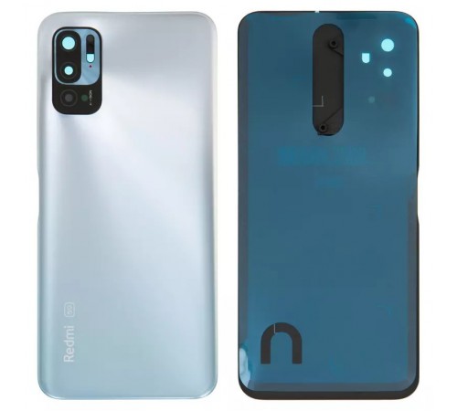 Задняя панель корпуса для Xiaomi Redmi Note 10 5G, серебристая + стекло камеры, graphite gray