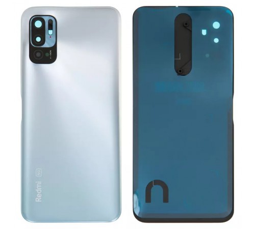 Задняя панель корпуса для Xiaomi Redmi Note 10 5G, серебристая + стекло камеры, graphite gray Задняя панель корпуса для Xiaomi Redmi Note 10 5G, серебристая + стекло камеры, graphite gray