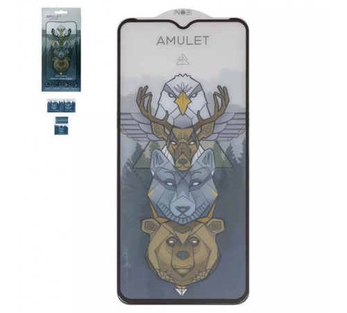 Защитное стекло iNobi Amulet для Realme C33; Xiaomi Poco M4 5G, Poco M5 4G, Redmi 10 5G, Redmi Note 10 5G, Redmi Note 11 5G, Redmi Note 11SE, Full Glue, Anti-Static, черный