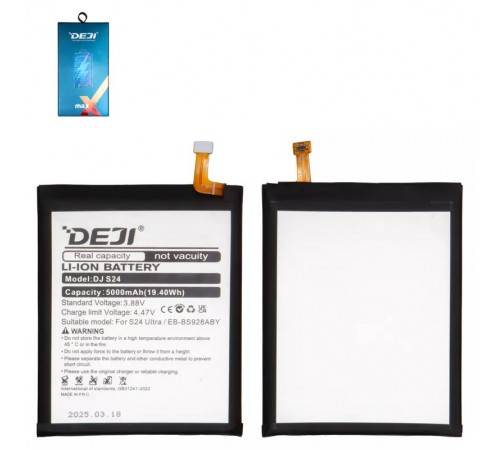 Аккумулятор Deji EB-BS928ABY для Samsung S928 Galaxy S24 Ultra, Li-ion, 3,88 B, 5000 мАч Аккумулятор Deji EB-BS928ABY для Samsung S928 Galaxy S24 Ultra, Li-ion, 3,88 B, 5000 мАч