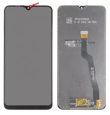 Дисплей для Samsung A105 Galaxy A10, черный, без рамки, Оригинал (переклеено стекло)