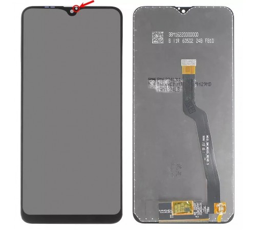 Дисплей для Samsung A105 Galaxy A10, черный, без рамки, Оригинал (переклеено стекло)