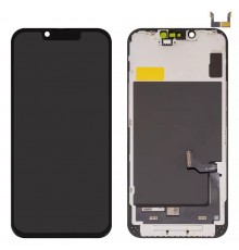 Дисплей для iPhone 16e, черный, с рамкой, Copy (TFT), ZY, LTPS HD+