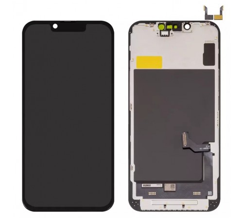 Дисплей для iPhone 16e, черный, с рамкой, Copy (TFT), ZY, LTPS HD+