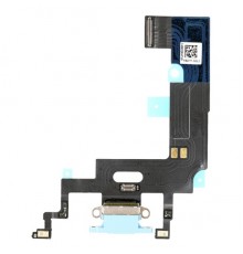 Шлейф для iPhone XR, конектора зарядки, синій, з мікрофоном, High Copy