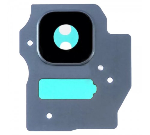 Стекло камеры для Samsung G955F Galaxy S8 Plus, G955FD Galaxy S8 Plus, синее (Coral Blue), с рамкой