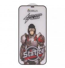 Захисне скло для Apple iPhone 12 Pro Max, сумісне з чохлом, Full Glue, Anti-Static, чорний, gorilla