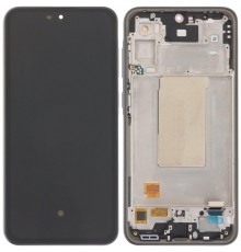 Дисплей для Samsung A366 Galaxy A36, з рамкою, чорний (Black), High Copy (OLED)