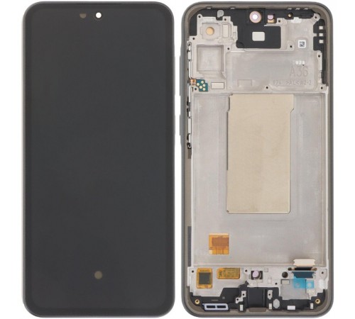 Дисплей для Samsung A366 Galaxy A36, з рамкою, чорний (Black), High Copy (OLED)