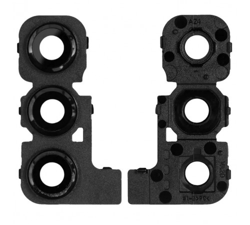 Скло камери для Samsung A245 Galaxy A24, чорне, з рамкою