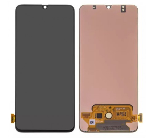 Дисплей для Samsung A705 Galaxy A70, чорний, без рамки, Оригінал (переклеєне скло)