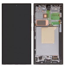 Дисплей для Samsung S928 Galaxy S24 Ultra, черный, с рамкой, Original (PRC), titanium black