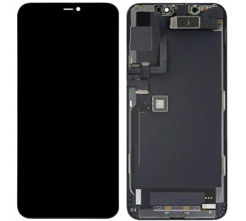 Дисплей для iPhone 11 Pro Max, черный, с рамкой, Original (PRC), с верхним шлейфом Дисплей для iPhone 11 Pro Max, черный, с рамкой, Original (PRC), с верхним шлейфом