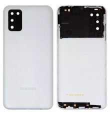 Задняя панель корпуса для Samsung A037F Galaxy A03s, белая + стекло камеры